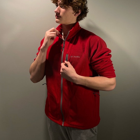 Columbia Fleece Zipper Jacket Mens Large - Picture 3 of 3